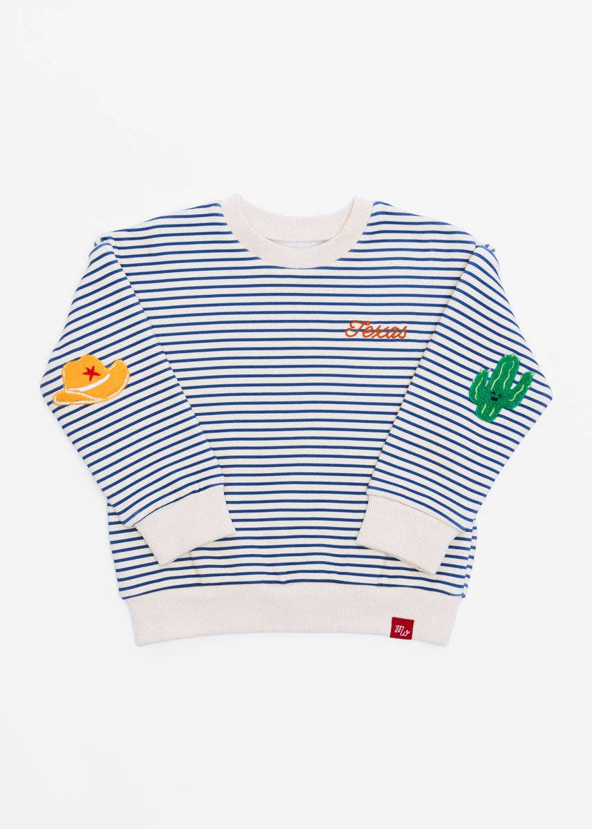 Texas Striped Patch Sweatshirt