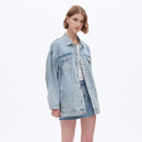 Oversized Embellished Denim Jacket