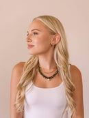 Kennedy Beaded Necklace- Olive