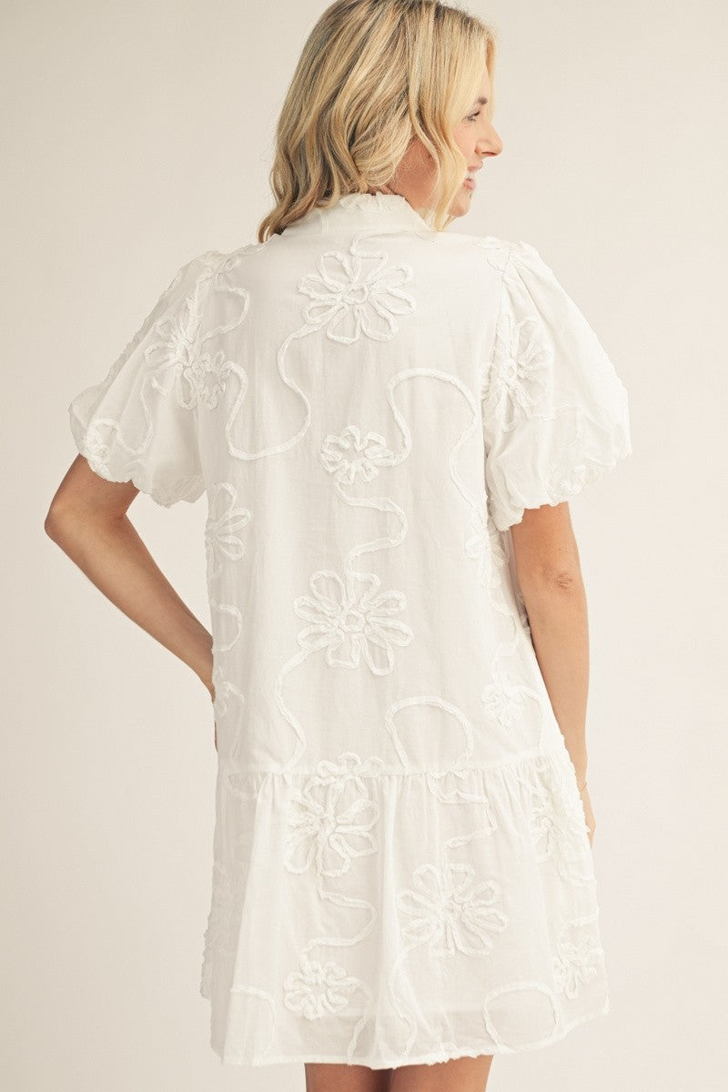 3D Floral Mini Dress