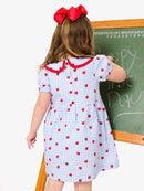 Apple Gingham Short Sleeve Dress