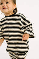 Midnight Stripe Slouchy Set