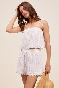 Eyelet Tank/Short Set