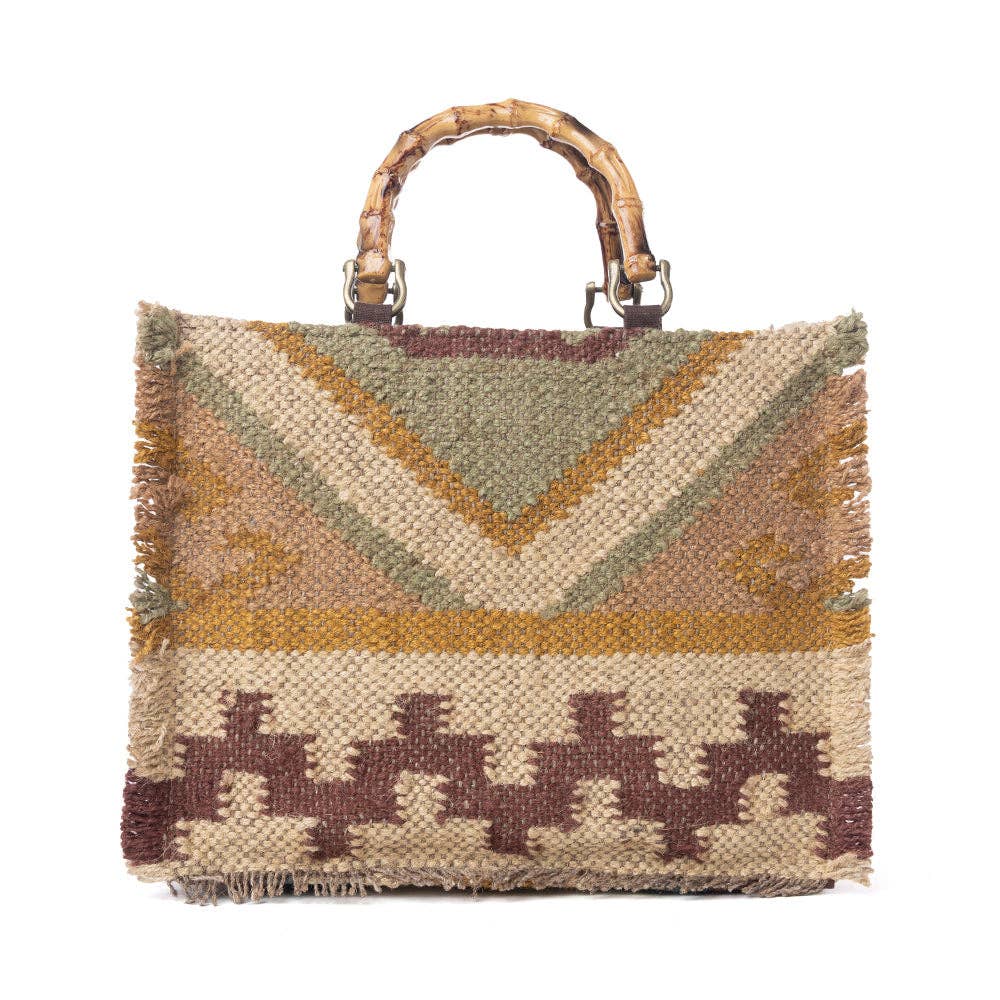 Desert Loom Sparkle Jute Tote Bag