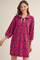 Baroque Floral Pattern Dress