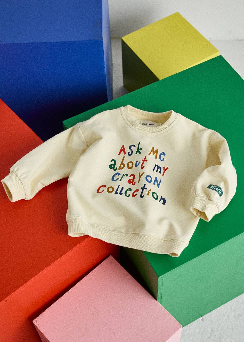 Ask Me About My Crayons Oversized Sweatshirt