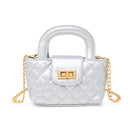 Kids Quilted Top Handle Handbag