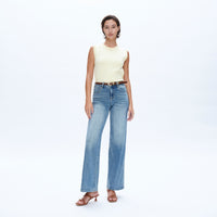 Mid Rise Straight Leg Jeans