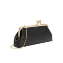 Chrissy Black Vegan Leather Crossbody Bag
