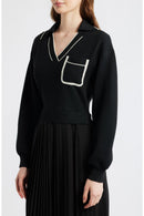 Twofer Collared Midi Dress