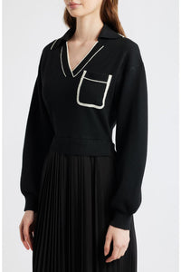 Twofer Collared Midi Dress