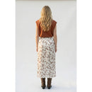 Western Satin Midi Skirt
