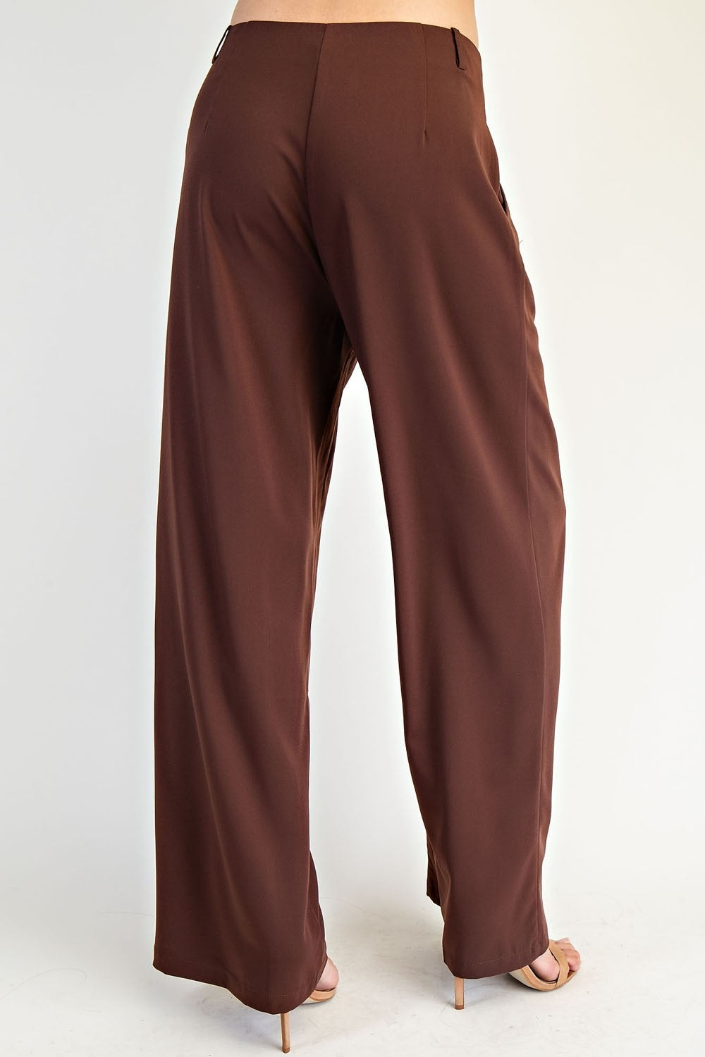 Brown Pleated Trousers