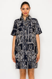 Selene Stitch Shirt Dress