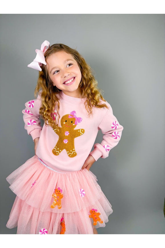 Gingerbread Patched Crewneck