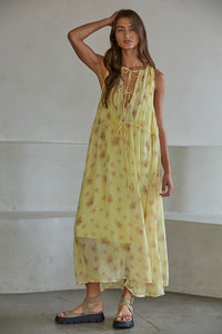 Sleeveless Floral Midi Dress