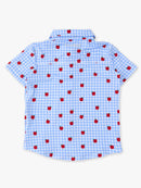 Apple Gingham Short Sleeve Button Down Shirt