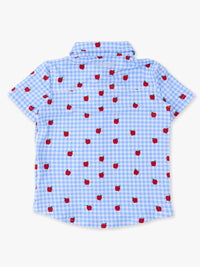 Apple Gingham Short Sleeve Button Down Shirt