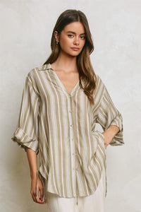 Tie Detail Tunic Shirt