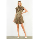 Silk Horse Print Mini Dress
