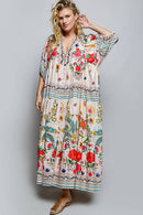 Boho Deep V Maxi Dress