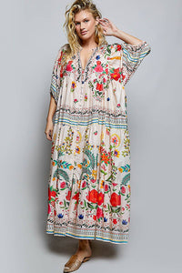 Boho Deep V Maxi Dress