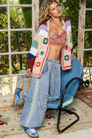 Handmade Patch Open Cardigan