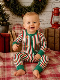 Gingerbread Lane Zipper Romper
