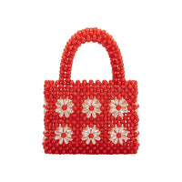 Selena Red Beaded Purse