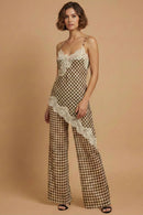 Gingham Lace Trim Set