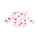 Happy Hearts Ruffle Sleeve Top