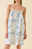 Floral Western Embroidered Swing Dress