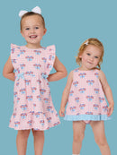 Patriotic Gingham Ruffle Swing Top & Bloomer Set
