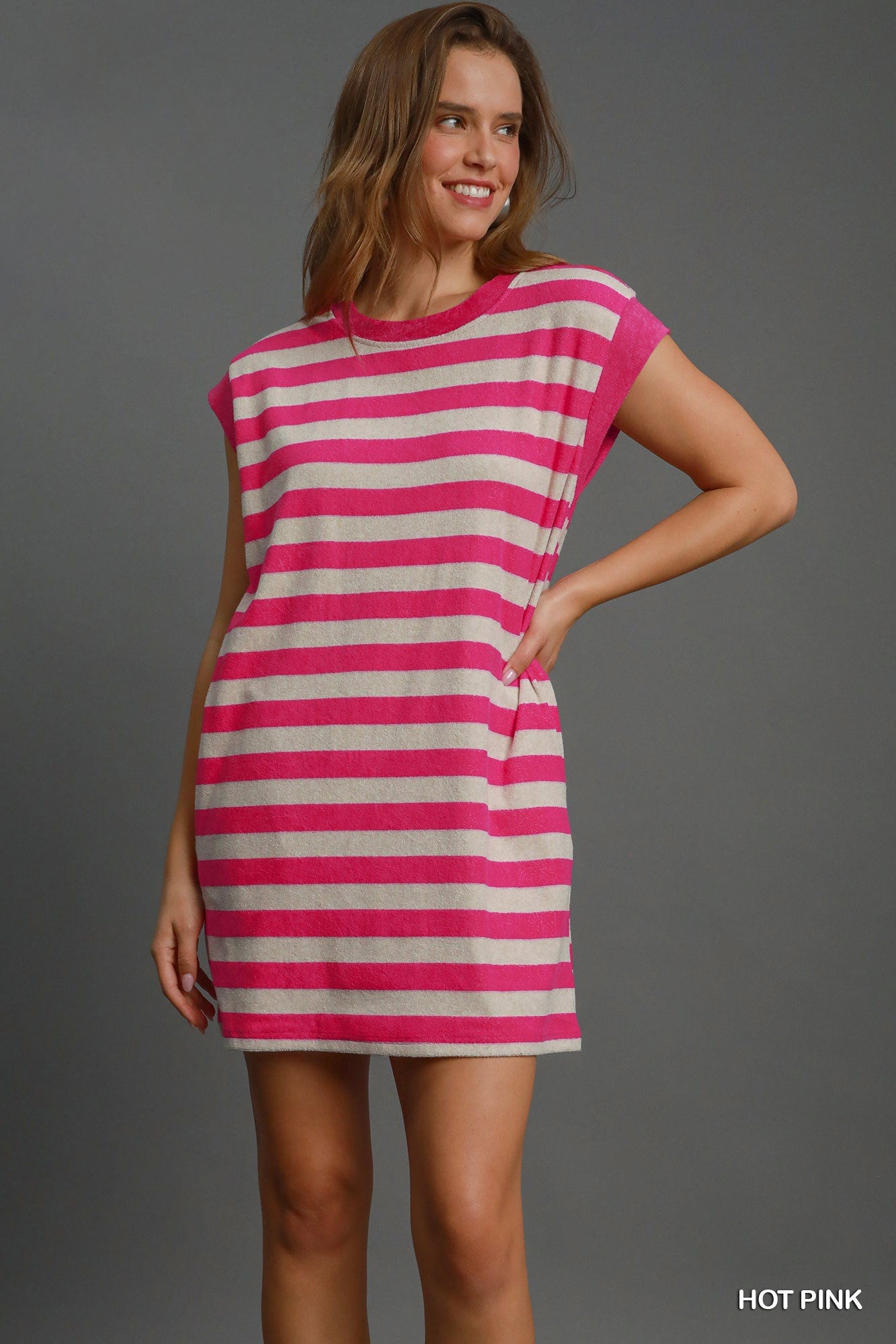 Terrycloth Striped Dress