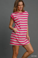 Terrycloth Striped Dress