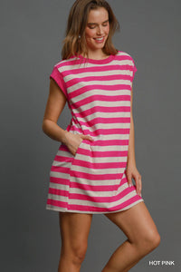 Terrycloth Striped Dress