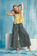 Wide Leg Polka Dot Pants