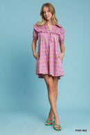 Ruffled Floral Mini Dress