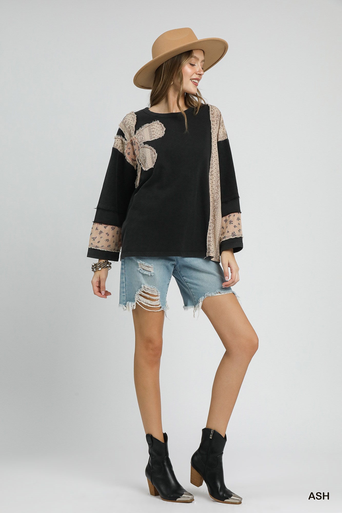 Terry Patchwork Sweatshirt