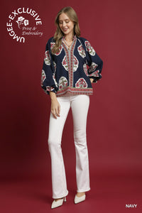 Boho Border Floral Tunic
