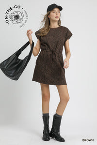 Leopard Cinch-Waist Dress