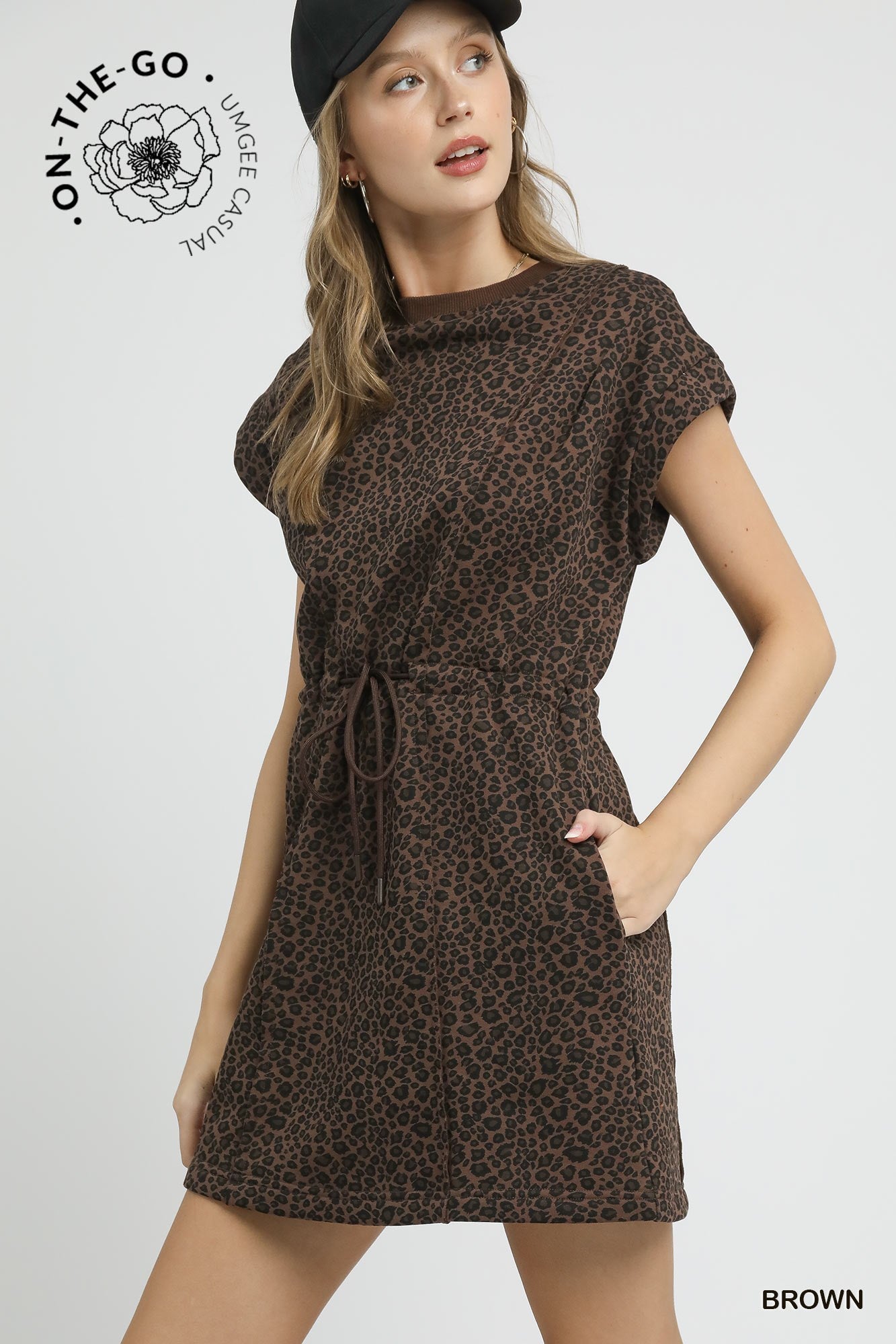 Leopard Cinch-Waist Dress