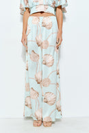 Satin Shell Print Pants