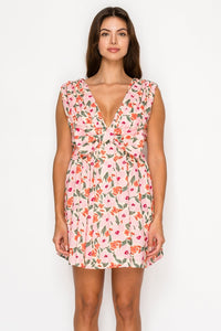 Saffron Bloom Mini Dress