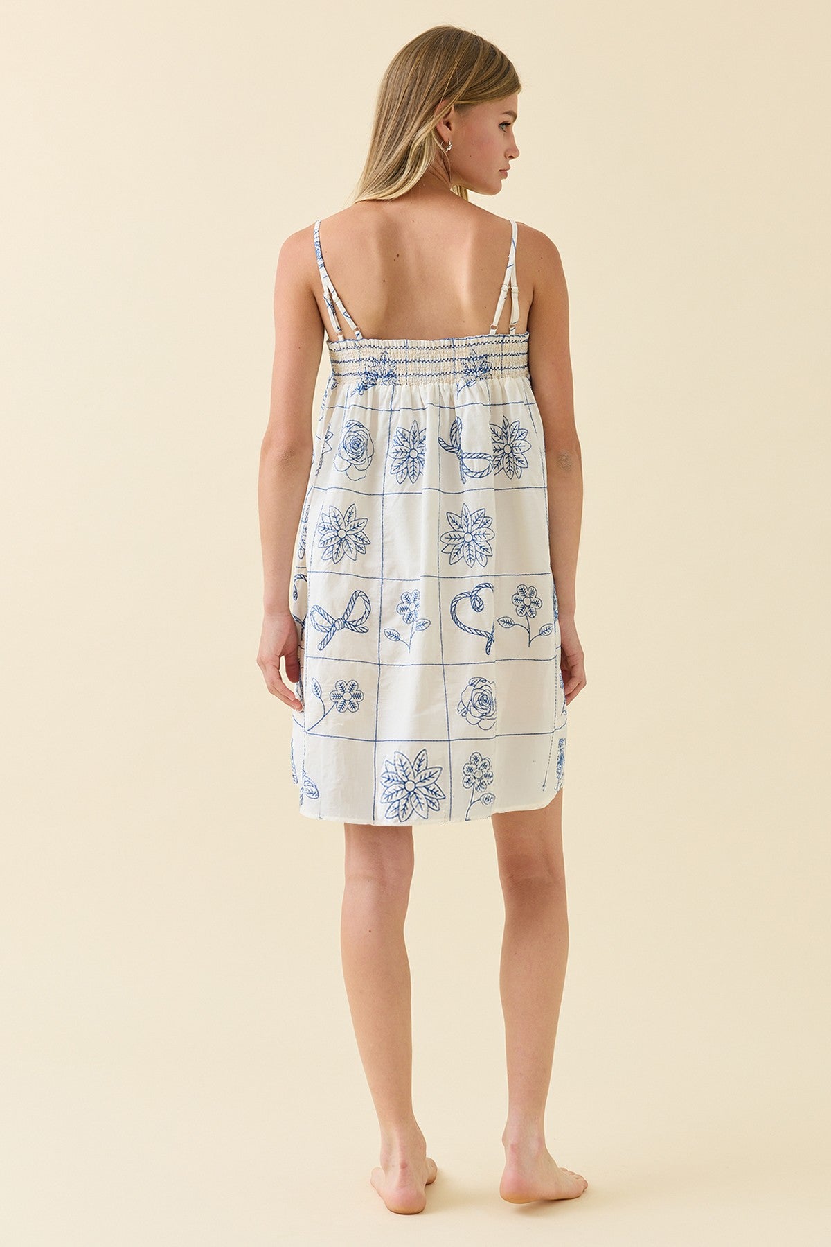 Floral Western Embroidered Swing Dress