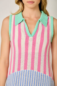 Mixed Stripe ColorBlock Dress