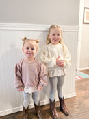 Crewneck Ruffle Sweater