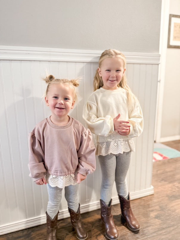 Crewneck Ruffle Sweater