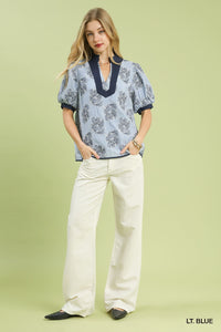 Embroidered Floral Blouse