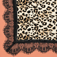 Lace Trim Square Scarf